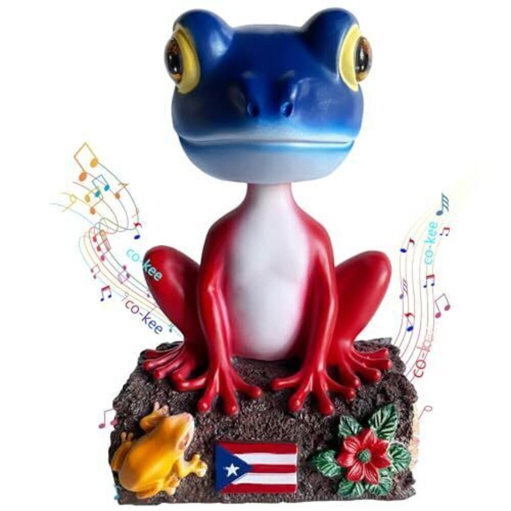 8817 Puerto Rico Souvenir Hand-Painted Resin Coqui Frog Puerto Rico Decor